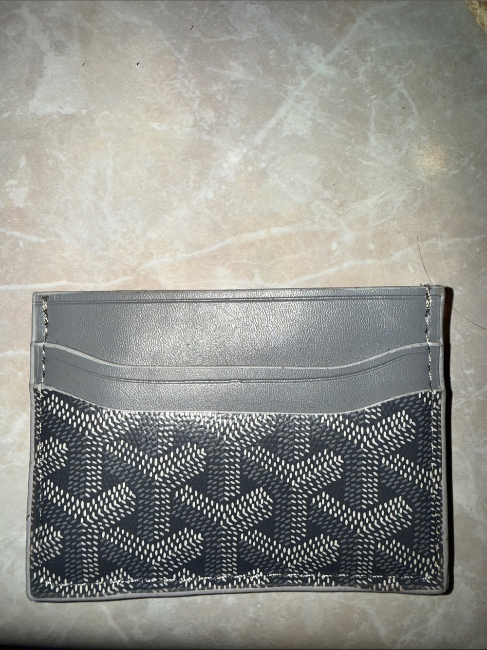 Goyard Gray Patterned Card & Key Holder